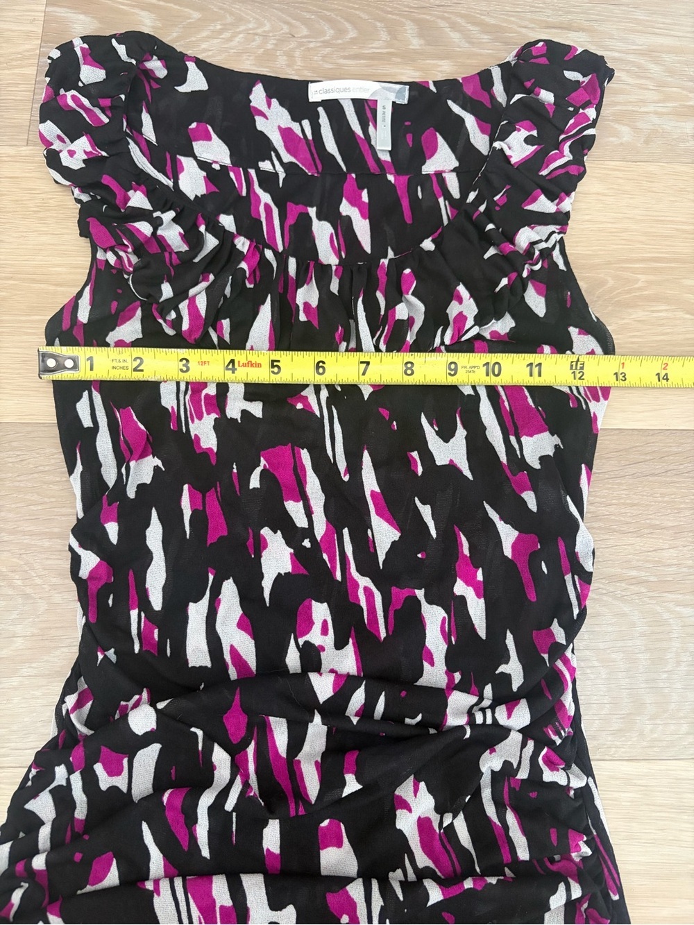 Classiques Entier Petite Abstract Print Ruffle Top - Picture 5 of 5